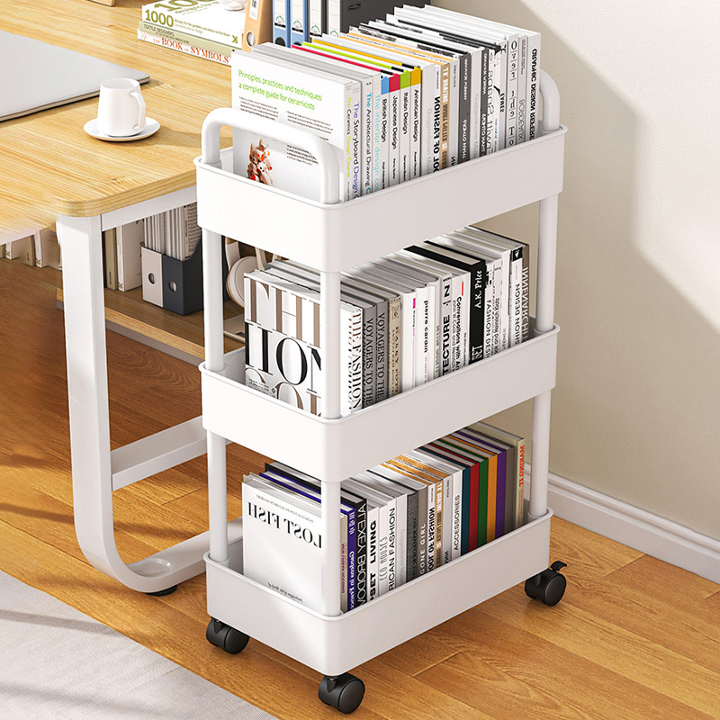 小推车置物架落地多层书本收纳架浴室厨房卧室P床头移动收纳储物