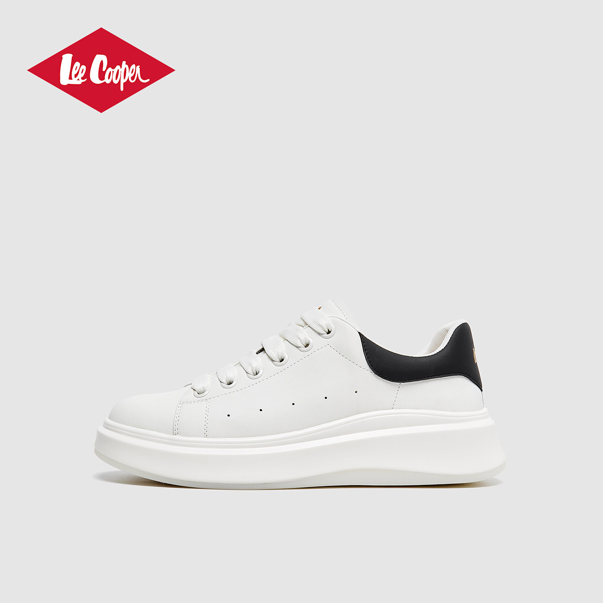 Lee Cooper厚底增高小白鞋时尚百搭运动休闲板鞋男女同款情侣潮鞋