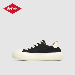 Lee Cooper厚底休闲板鞋男款2026春秋新款增高耐磨低帮防滑帆布鞋