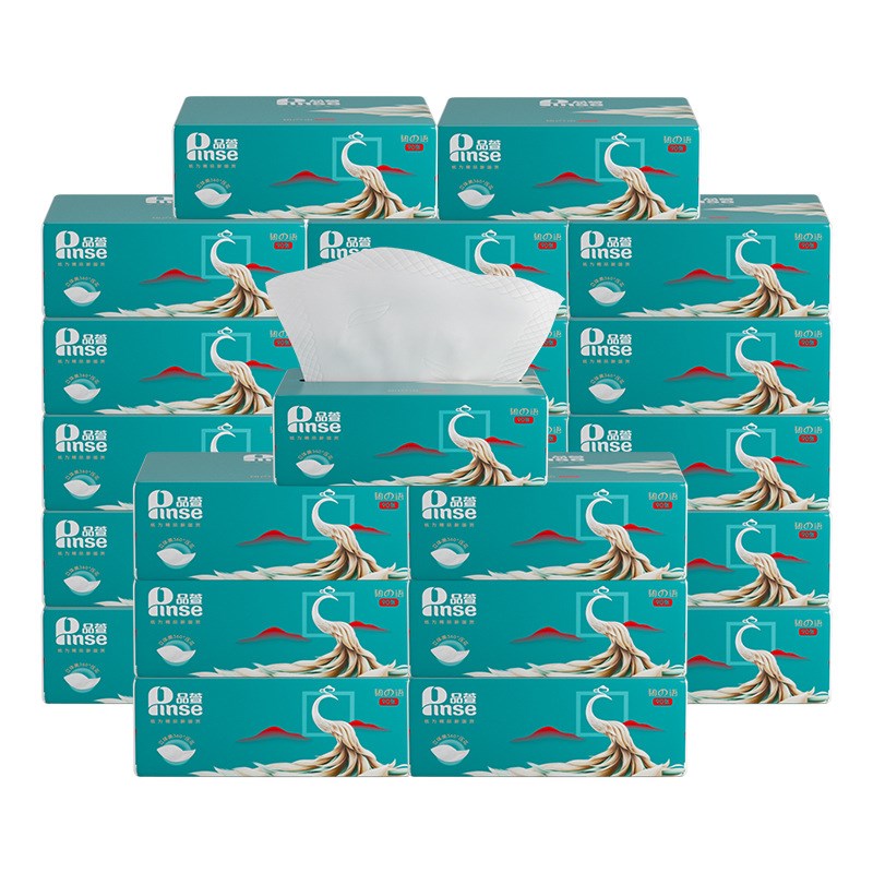 【加大尺寸】品萱3层18包纸巾抽纸餐巾纸实惠装整箱可湿水面巾纸