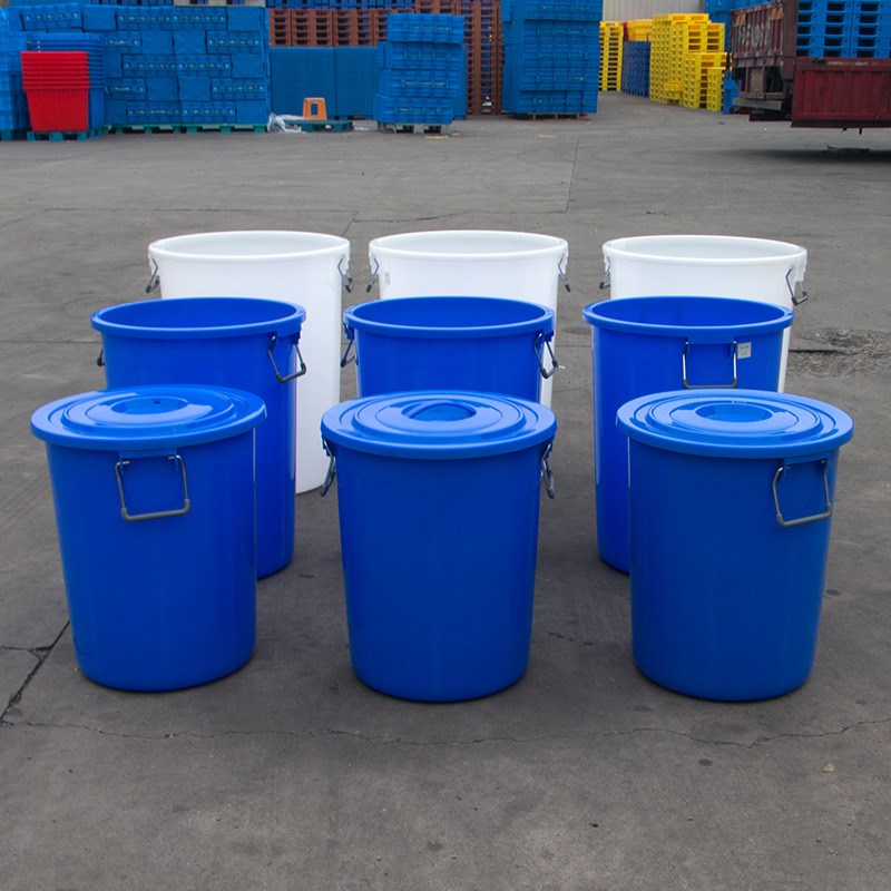 水桶塑料铁柄桶大号储水桶带盖水箱化工桶加厚家用酿酒发酵桶