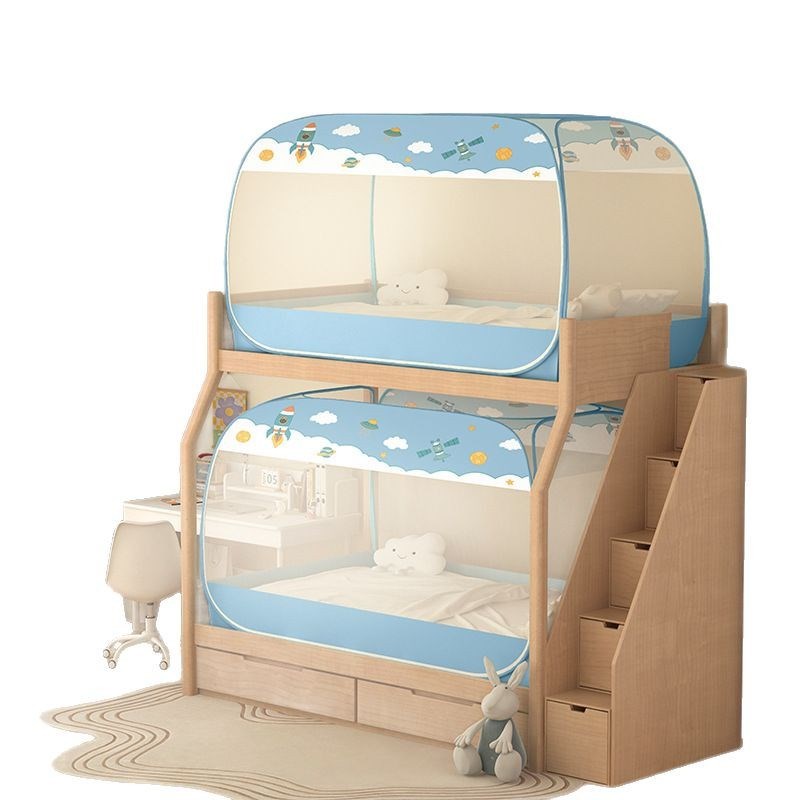 免安装蒙古包三开门蚊帐宿舍学生单人1.0m支架杆子子母床上下床铺