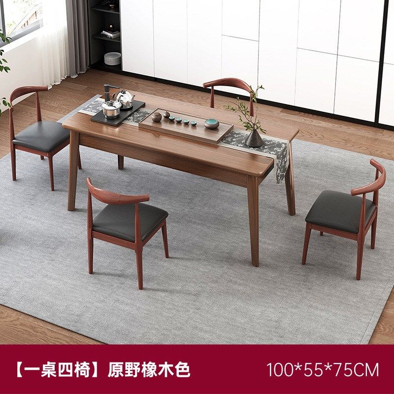 茶桌椅组合小型办公室功夫泡茶台家用阳台茶几中式实木腿茶艺桌子,住宅家具,茶几,淘宝优惠券,粉丝福利购,淘宝优惠卷