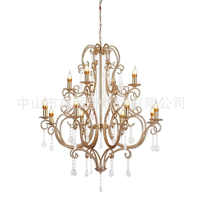 厂家直供婚庆电镀铁艺装饰灯具婚礼吊灯婚礼礼堂布置品