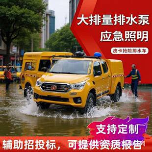 皮卡排水抢险车市政防汛应急救援双排座工程蓝牌发电排涝抽水泵车