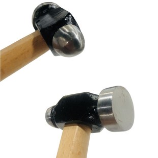 木柄铁锤圆锤平锤敲打工具锻敲锤金银首饰加工锤子金工锤珠宝工具