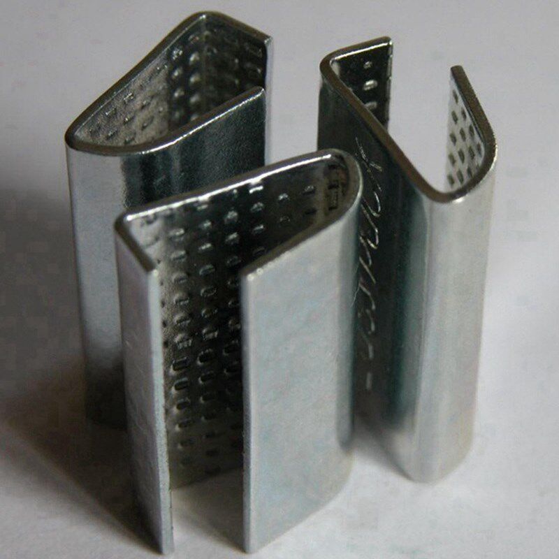 打包扣 塑钢扣 铁扣闭口半开回形扣加厚带齿镀锌钢扣 塑钢打包带