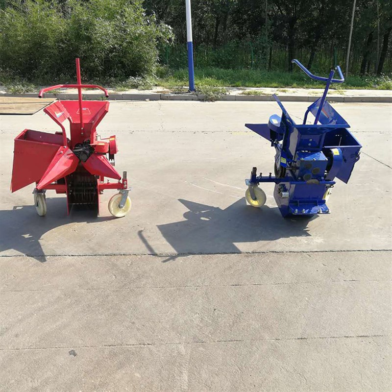 手推玉米单行收获机手扶车内蒙古山地玉米收割出kou小型收获机