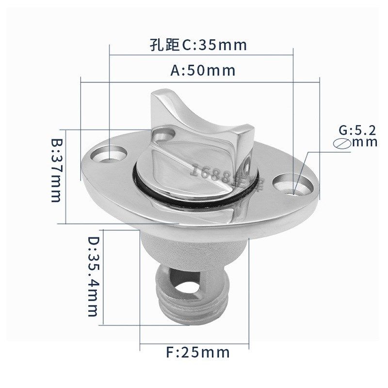 16不锈钢船用水塞 活鱼舱水塞船尾丝堵 舱底污水口泄水排水放水塞,摩托车/装备/配件,船舶配件,淘宝优惠券,粉丝福利购,淘宝优惠卷