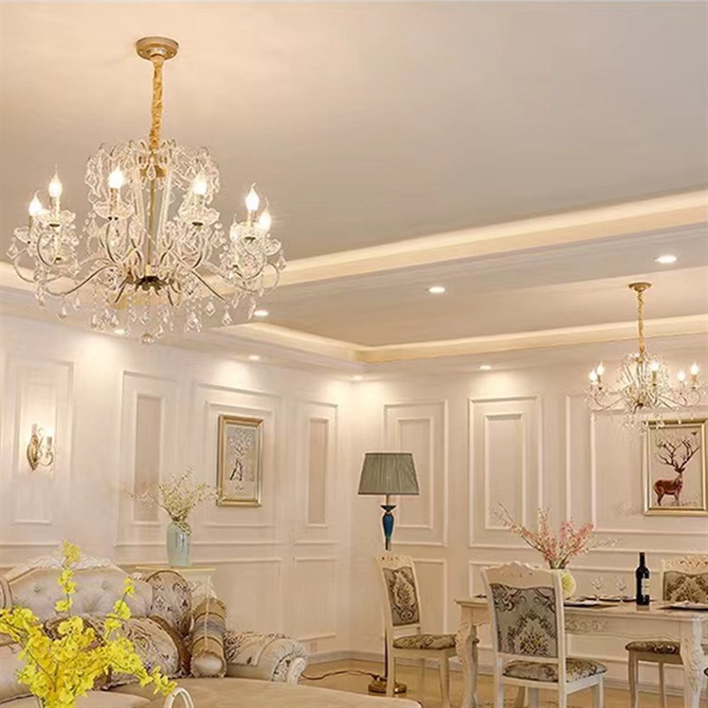 法式水晶吊灯客厅卧室餐厅书房大气奢华欧式公主轻奢吊灯