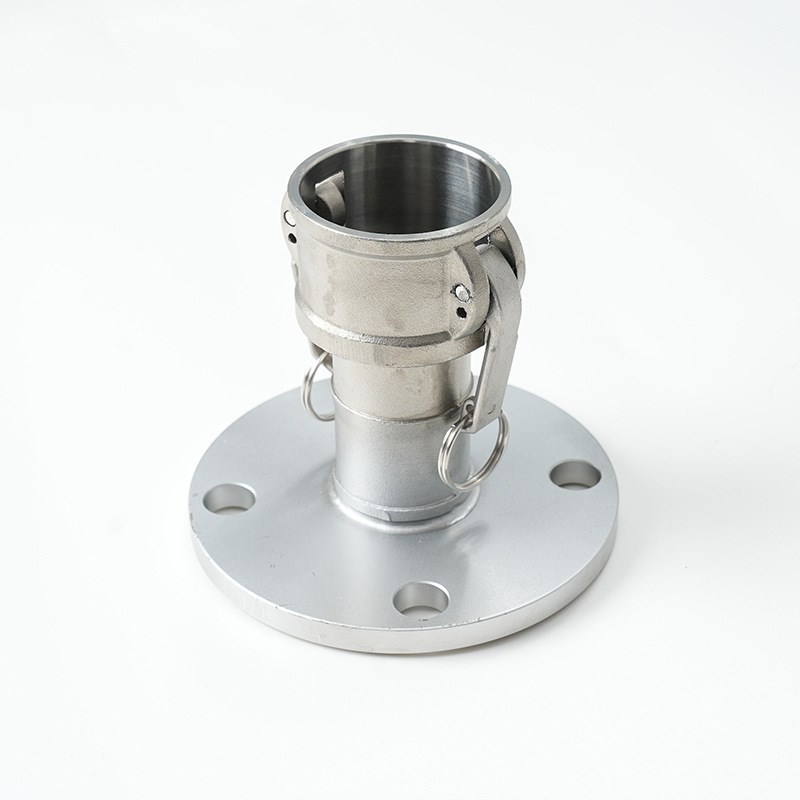 不锈钢快速接头C型304/316母头阴端带法兰扳把式快速接头dn15-200