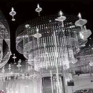 婚庆水晶梅花管饰玻璃管灯饰挂装配件件酒店婚礼堂吊顶水晶梅花珠