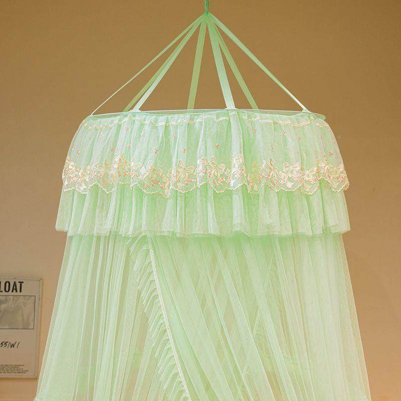 款法式新花唯边吊顶蚊帐美公主风防蚊单人床NPY落地加密帐纱睡帐