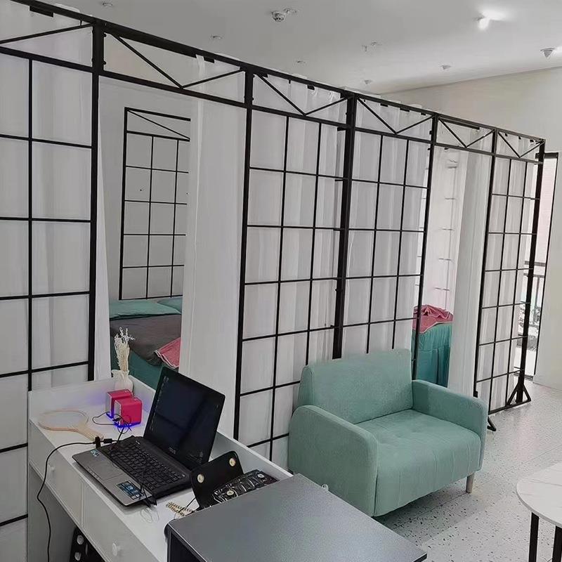 院自铁艺屏风隔断客厅改造小房间装美甲隔出0200租房简墙约遮挡板