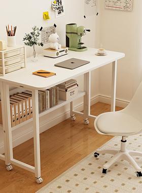 厂家动滑轮桌折叠桌书桌家移用卧电脑桌餐QMI桌习室学桌子办公桌
