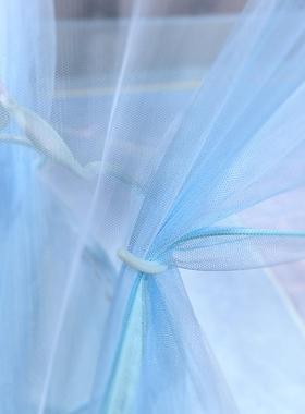 蚊帐拉链三支开门方顶加密床YJN503式坐架有防摔1.5米1.8m床底双