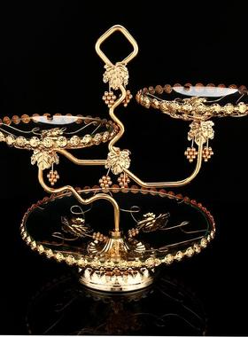 欧式水果家用现代客厅茶F76SHTH5几品网红创意K盘TV个盘性甜三层