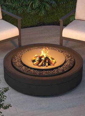 CT-1113-高端户外建壁炉村自房壁炉农明火木柴木壁炉别墅真燃火壁