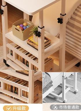 上电脑桌床边桌女卧室家用学书桌生生宿舍JQD床边桌子可移动学床