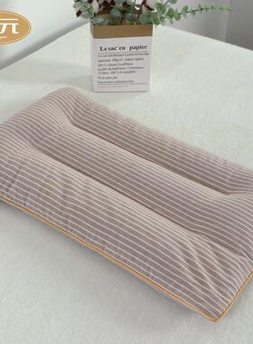 ?荞家皮纺臻柔纯F75T5M56麦水洗枕草芯花护颈枕头荞麦单人成人一