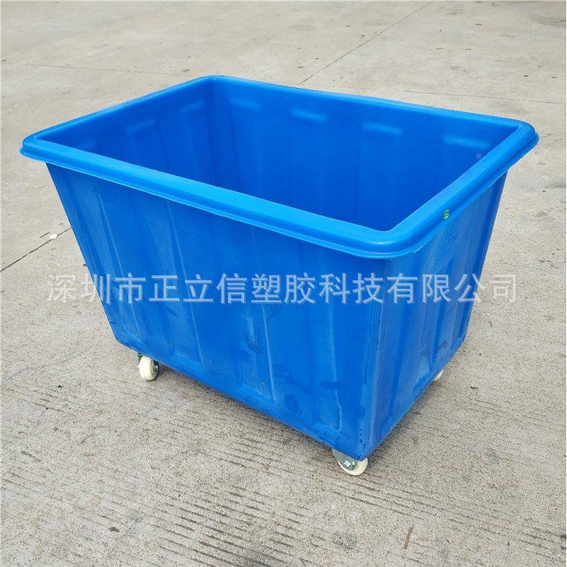 业用200L00工L胶轮4TZB00升带耐酸碱塑水箱厨房清洗塑料周转箱