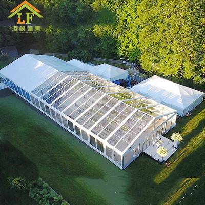 广东篷厂家销户外铝金婚庆房篷房人字顶活动篷房德合国大768热棚