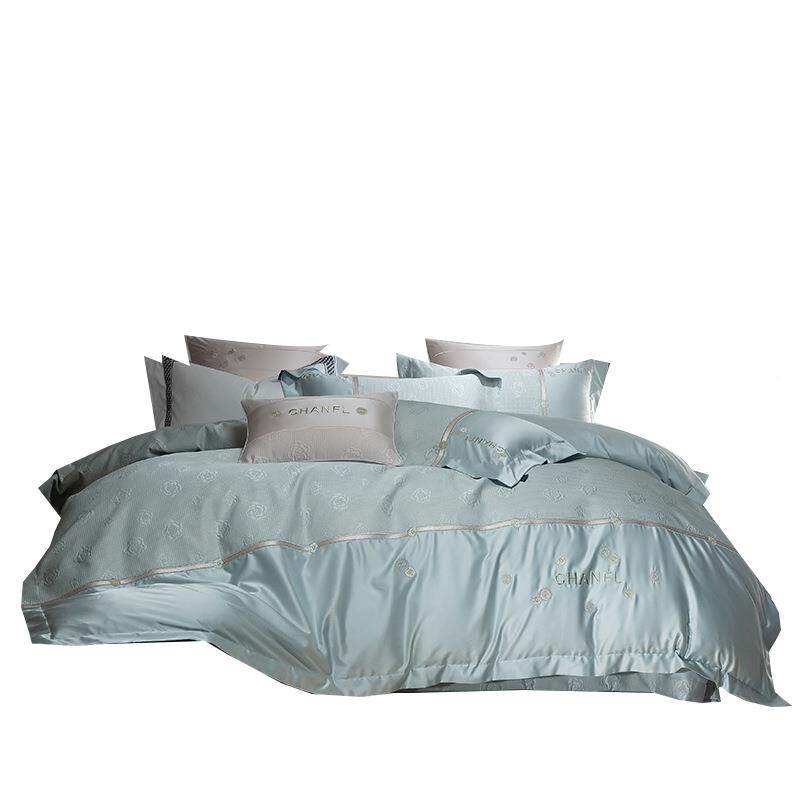 新款轻0奢名媛风长绒棉刺四VYS8851套10支高档件床上用品全棉纯棉