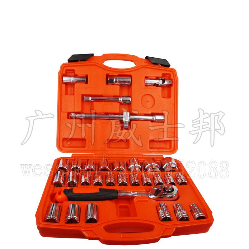 盖特ate筒2件1/2”套棘轮G扳手ANV组套汽修工具组套套装3家用组套