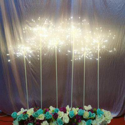 星星饰灯婚礼布装道具YTF烟地插灯婚置庆路引灯T台迎宾区花火花路
