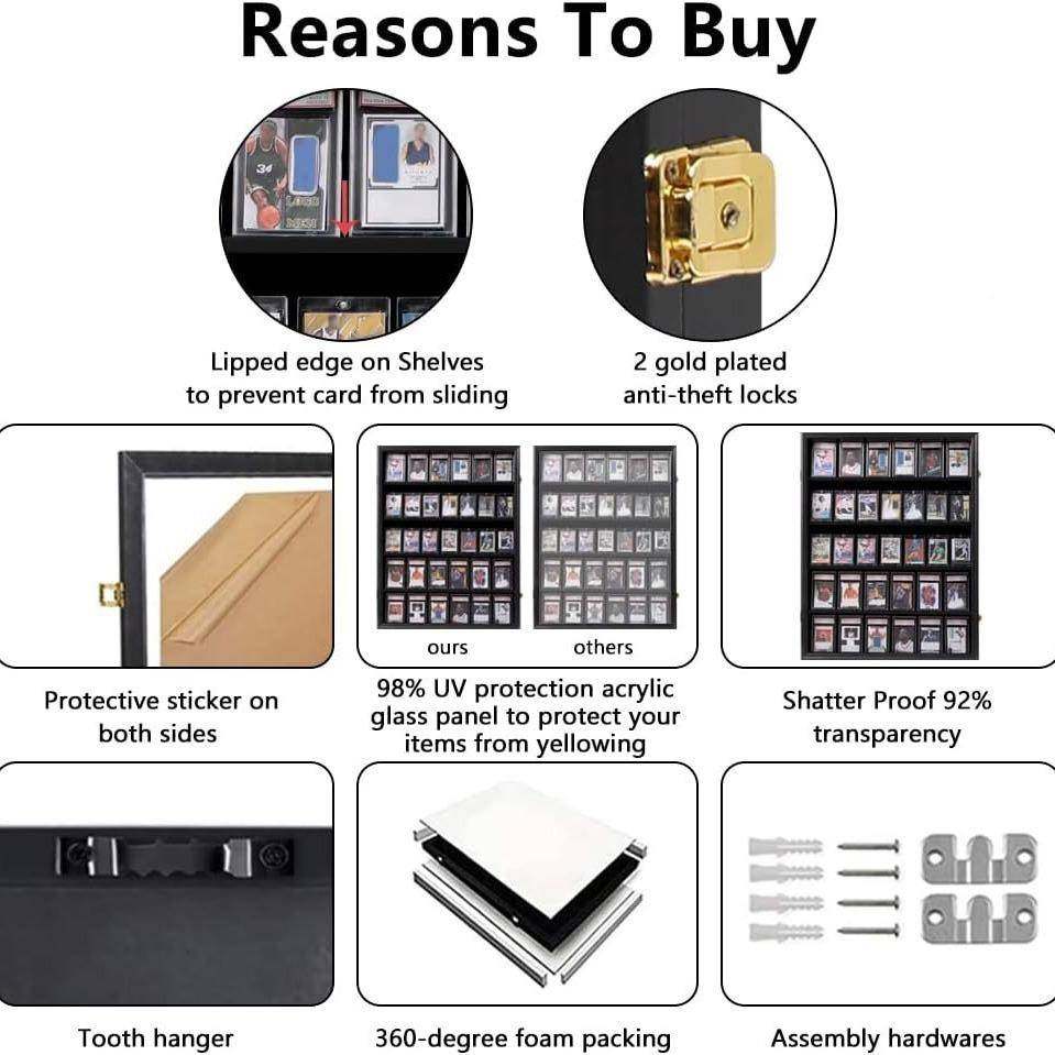 逊跨境亚马卡片框运动卡展示相框易棒球卡展示示盒交卡收藏墙壁展,家居饰品,DIY亲子装饰画,淘宝优惠券,粉丝福利购,淘宝优惠卷