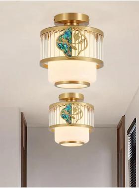 走全过铜新中吸顶调光道灯廊式入户59716门阳台玄关简约现代圆形