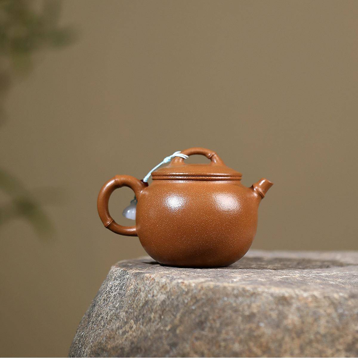 宜兴紫砂壶匠人手工制作原泥降坡墩壶家用茶具矿泡茶壶ZHIFU-33产