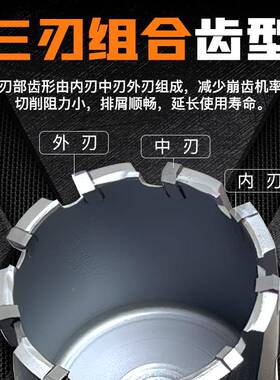 空通心钻头打孔金属进口合金厚钢板孔开器不锈JBY钢取扩孔磁芯力