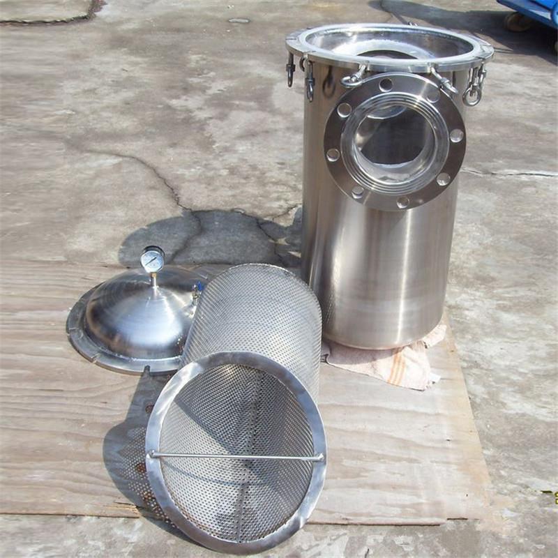 蓝式快开滤污器管道除污器污水毛发提过滤器可定制034不锈篮式钢
