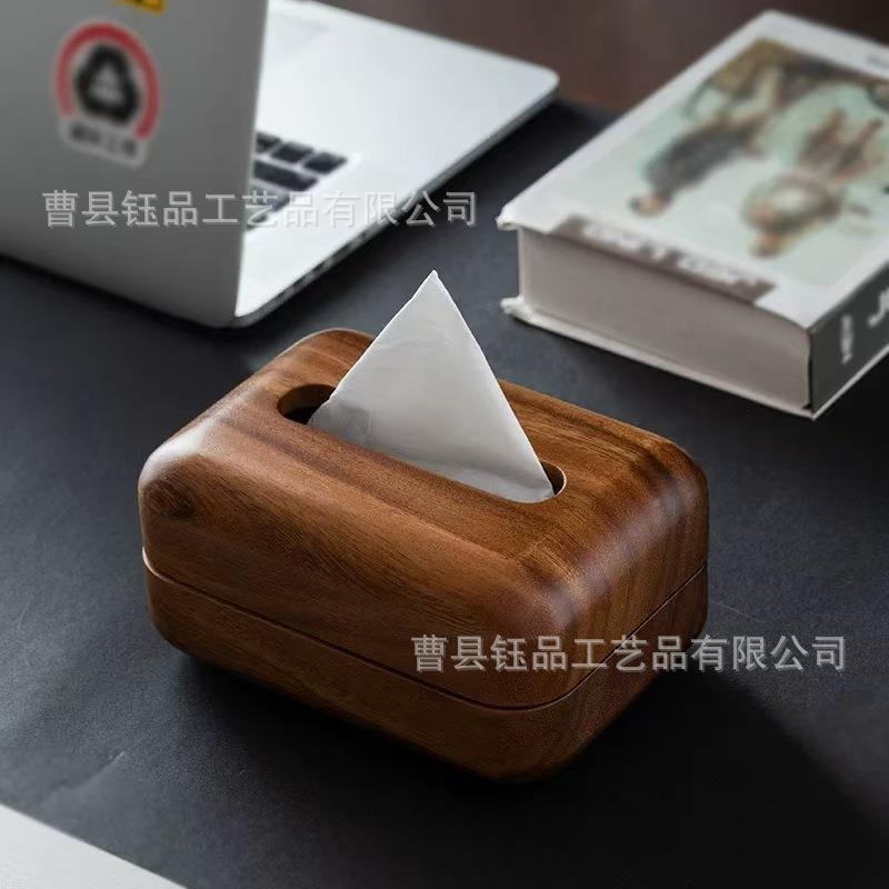 实木餐抽纸盒客创意桌面厅纸巾盒木纹家餐用桌L12-3简约抽纸盒巾