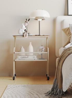 众厅之亿奶油风可移动客发沙边小茶B168单层几钢化玻璃几卧室床头