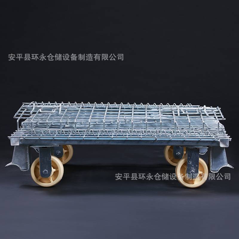 可加轮 仓储笼车周转箱仓储笼 折叠式铁框蝴蝶笼子移动 仓储铁框