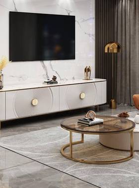 后现代意式轻奢套大合理石电视柜茶58311几组烤漆装小型客户厅储