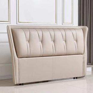 新款 871头板软包床轻奢1.简8米双人约科床技布实木落地头靠背板现