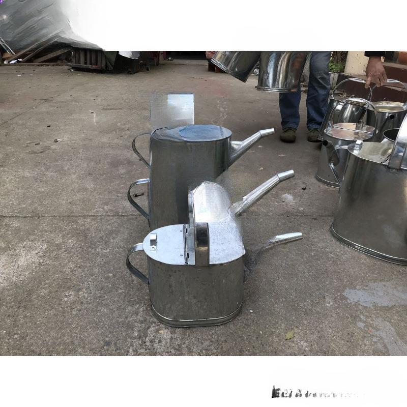 长嘴装其他油油壶油桶加带盖桶备作AL102102用纯手工制白铁皮不锈