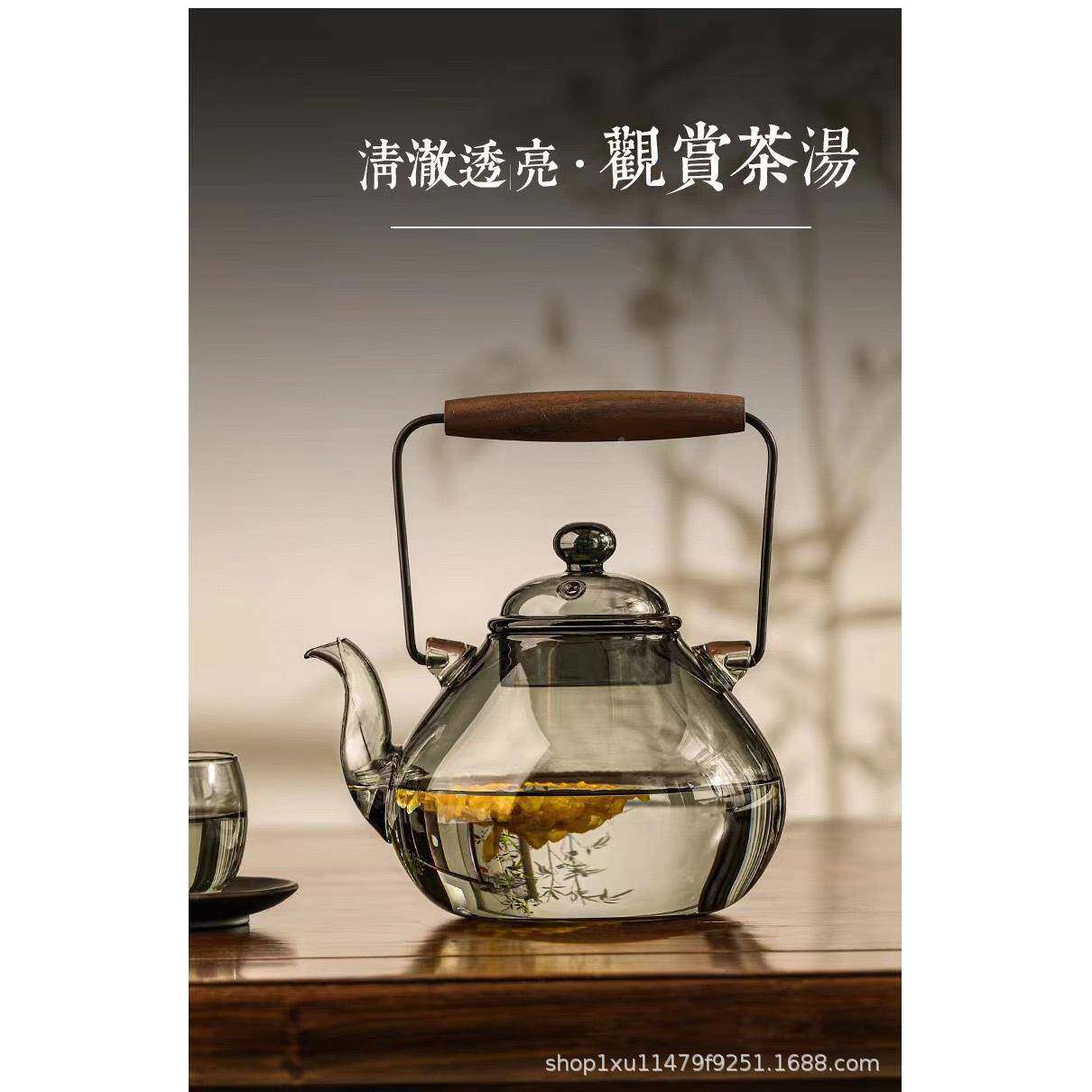 电提梁壶耐热壶玻璃透明煮茶壶3432泡茶烧水壶家用煮陶炉水壶