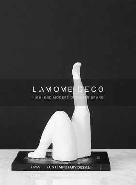 简约白色陶瓷水晶创意少女雕塑样板间客厅茶几电视Z柜桌面摆件