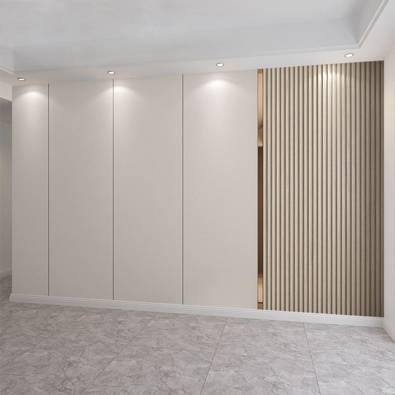 家用仿格栅大气床l头墙纸轻奢风电视背景墙壁纸客厅沙发影视墙壁