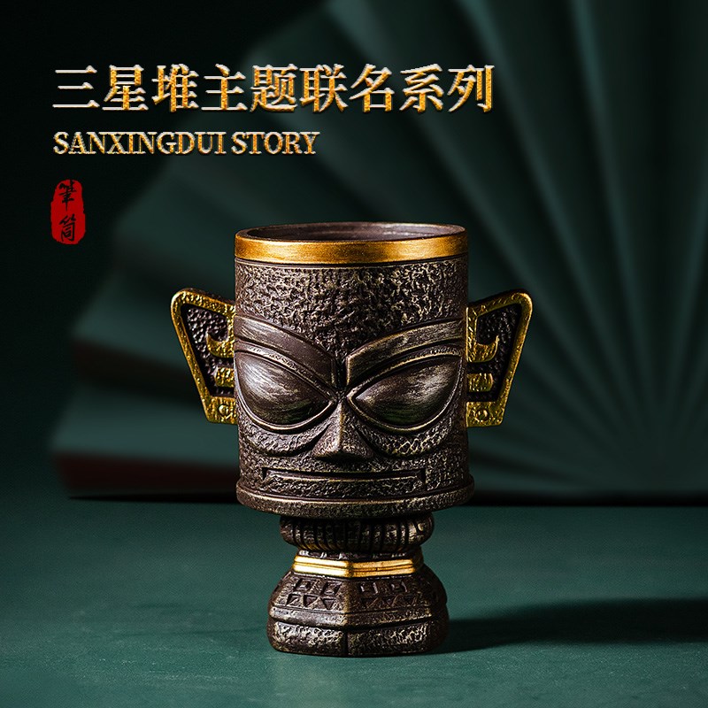 堆文创笔筒收纳桶客厅茶室办公室桌面多功能收U纳摆件创意礼品