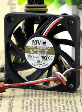 AVC 6010 12V 0.15A 6CM/厘米 双滚珠 3线CPU机箱风扇 F6010B12MS