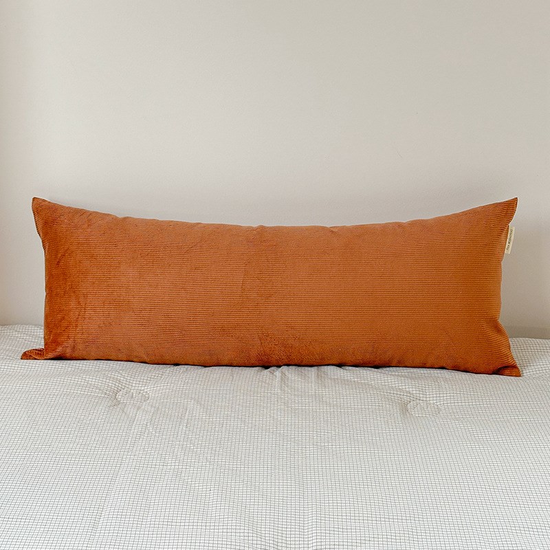 2025新款长条抱枕高级感灯芯绒靠枕沙发客厅长枕轻奢纯色靠垫枕头