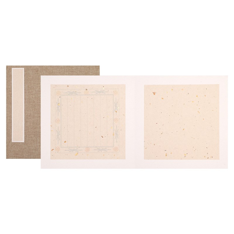 蜡染寻古花笺册页宣纸空白书画花色作品纸半生熟仿古小楷行书