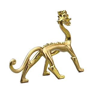 仿唐代金走龙动物摆件客厅玄关样板房摆设陈列拍摄道具装饰品礼品