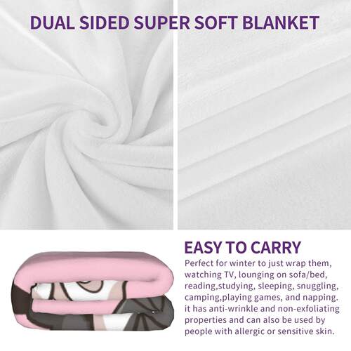 动物 双面法兰绒戴帽毛毯连帽毯子 斗篷数码印花Hooded blanket
