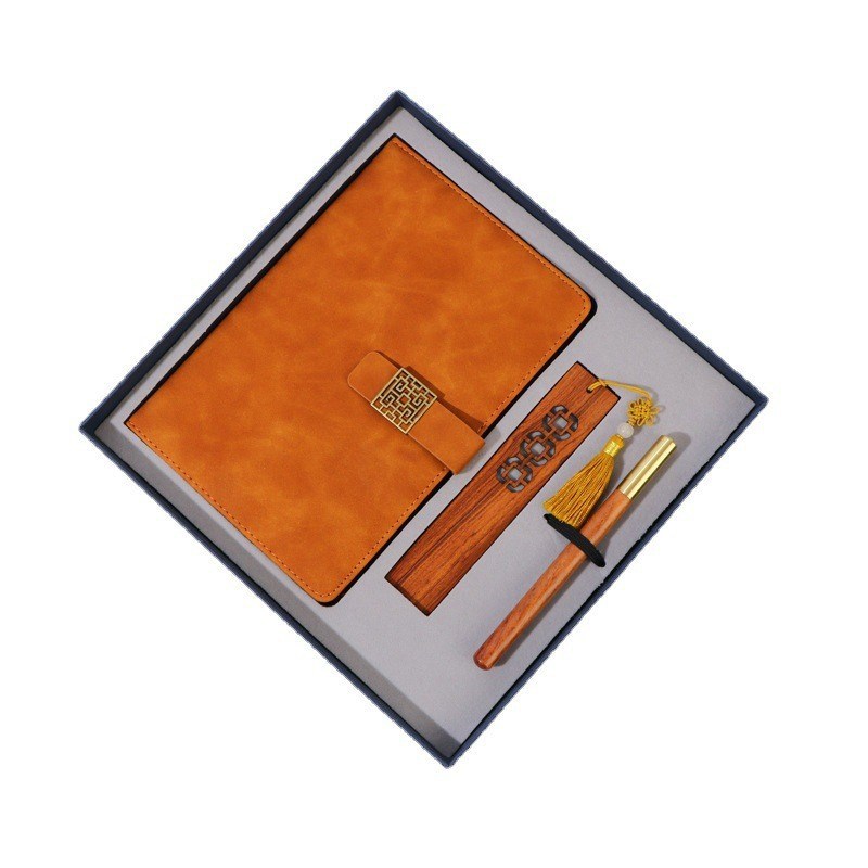 厂家直销复古中国风商务会议礼品套装 笔记本 签字笔企业办公套装